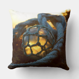 Coussin Flotteur en verre brille au coucher du soleil, Ala