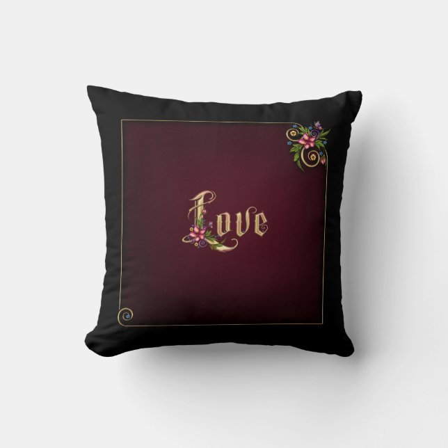 Coussin Flourina Love Verse - Personnalisable (Recto)