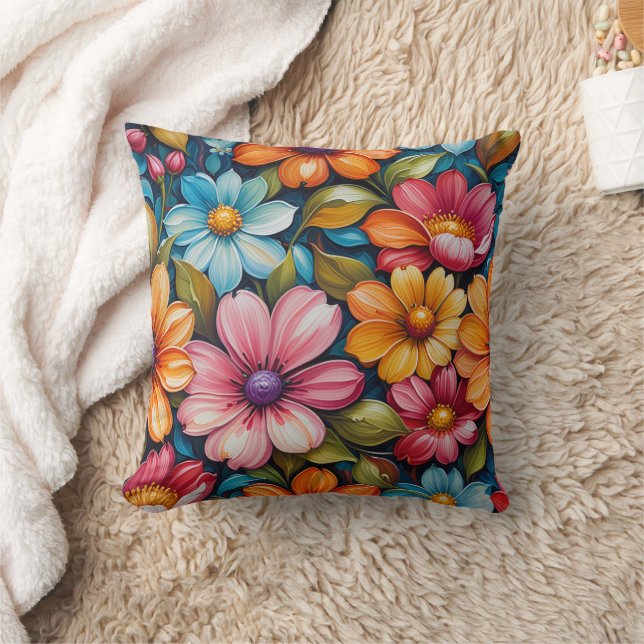 Coussin Flower Throw Pillow (Couverture)