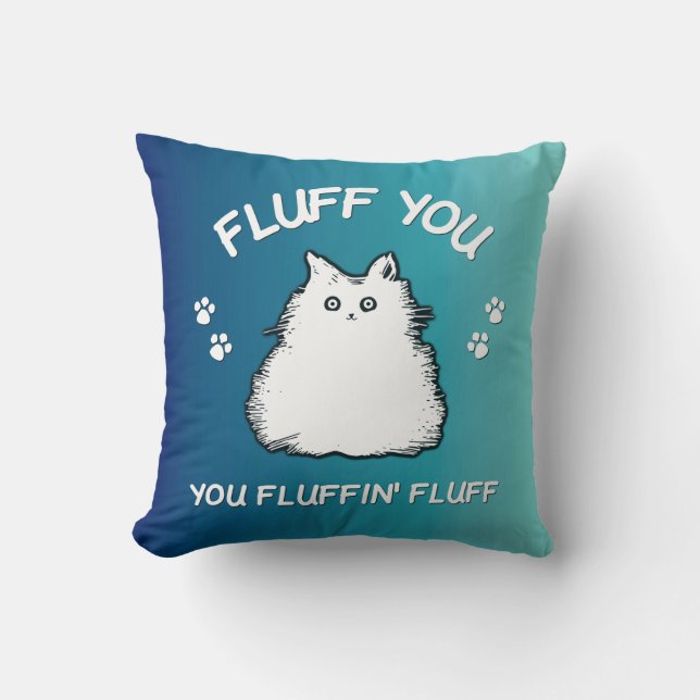 Coussin Fluffin Vous Fluffin Fluff Kitty Chat (Recto)