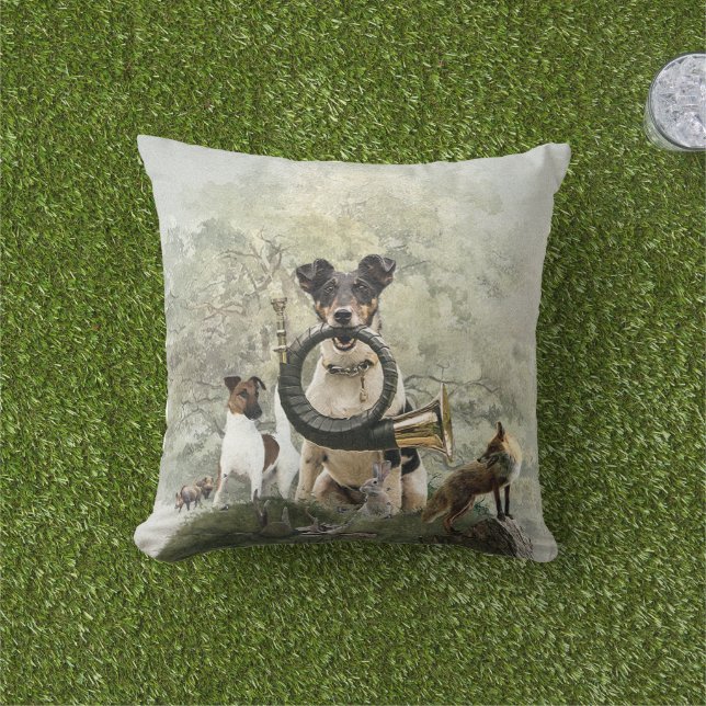 Coussin Fluide Fox Terrier (Herbe)