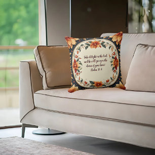 Coussin Flux Automne Cadre Personnalisable Verset