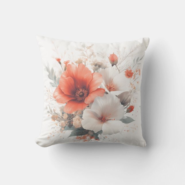 Coussin Flux de broussailles" Lancer l'oreiller (Recto)