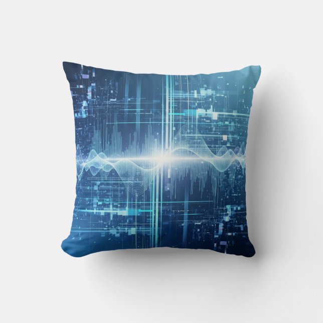Coussin Flux de données numériques - Tech Wall Art (Recto)