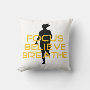 Coussin Focus Croire Respirer Jaune Courir Fitness