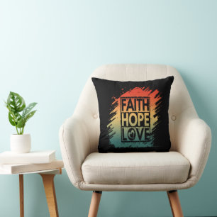 COUSSIN FOI ESPOIR AMOUR VERSE INSPIRANT MOTIVATIONNEL