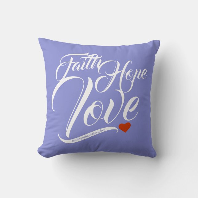 Coussin Foi Espoir et amour (Recto)
