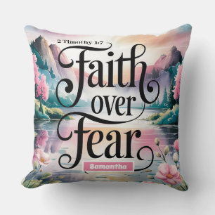 Coussin Foi personnalisée sur la peur Femmes chrétiennes