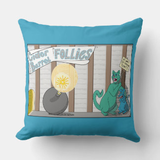 Coussin Follies Comic du tonneau de cidre