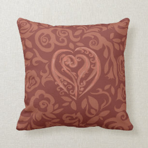 Coussin foncé de cuivre avec du charme