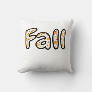 Coussin Fond d'automne avec citrouille Imprimé de saison a