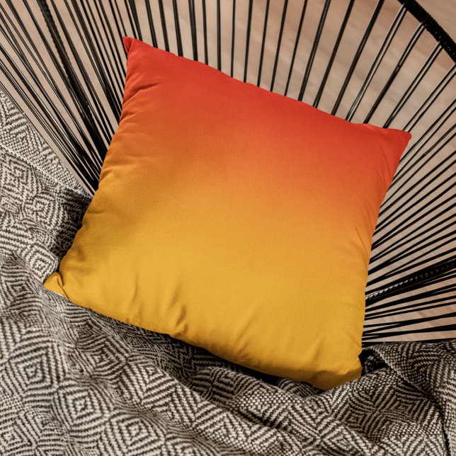 Coussin Fond Ombre de dégradé rouge à orange (Créateur téléchargé)