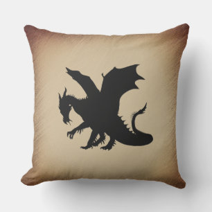 Coussin Fond rustique du Dragon noir