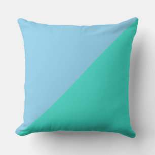 Coussin Fond uni bleu tempête et turquoise