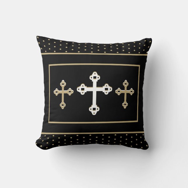 Coussin Fondé sur la foi, le design chrétien lance l'oreil (Recto)