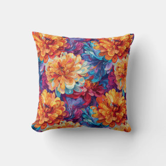 Coussin Fondre Chrysanthemum Pop Art Conception vibrante
