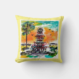 Coussin Fontaine de Charleston Caroline du Sud Personnalis