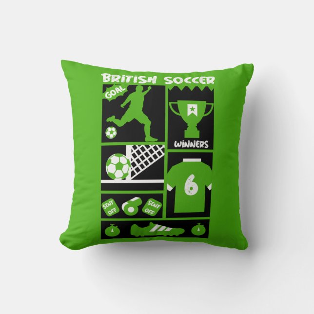 Coussin Football britannique (Recto)