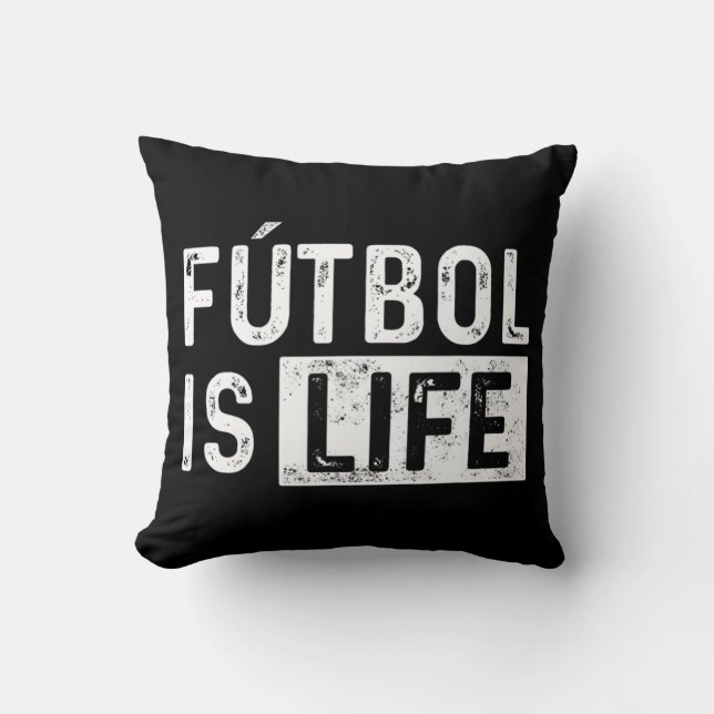 Coussin Football Est Vie Football Amusant Football De Foot (Recto)