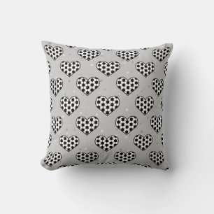 Coussin Football / Soccer Ball Texture En Forme De Coeur