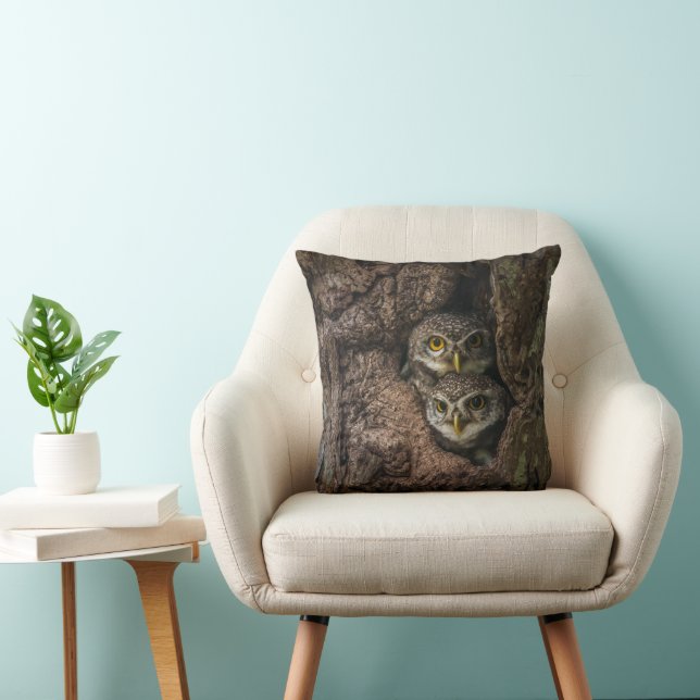 Coussin Forest | Deux Owls Looking (Chaise)