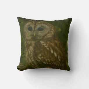 Coussin Forest Sentinel - Tawny Owl Wildlife Art