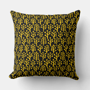 Coussin Forêt 230823 - Ambre sur Noir