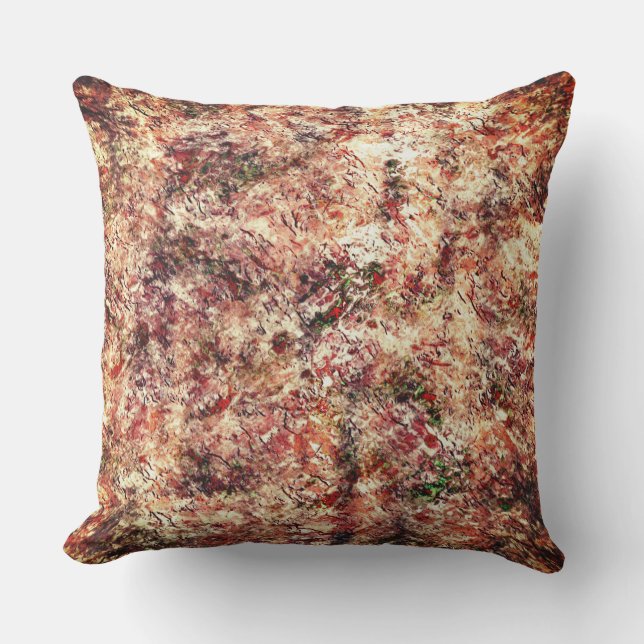 Coussin Forêt d'Acer sous terre de coton ou de roche (Recto)