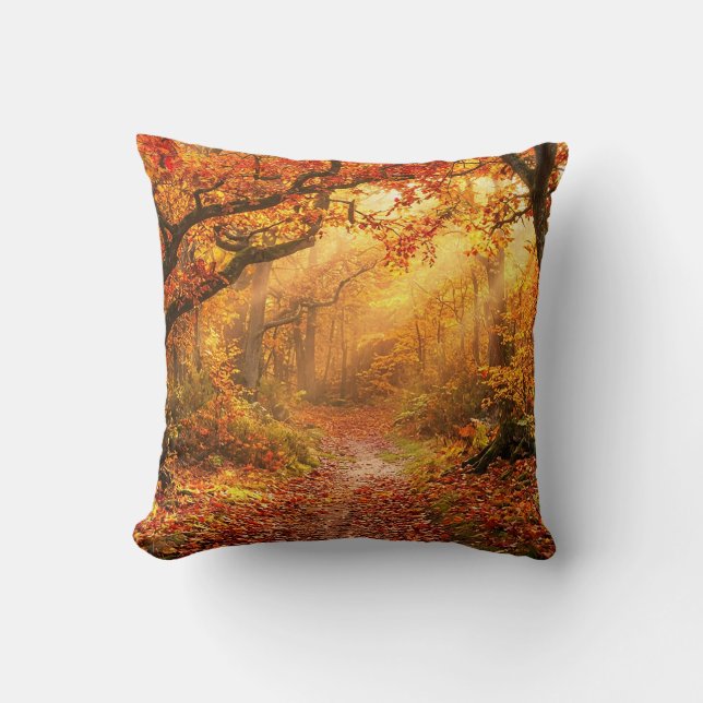 Coussin Forêt d'automne (Recto)