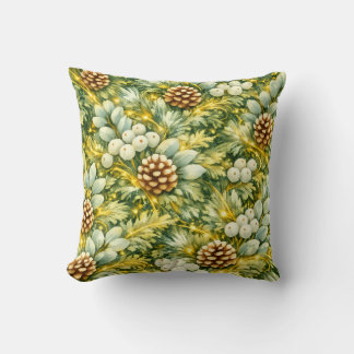 Coussin Forêt de conifères enneigée