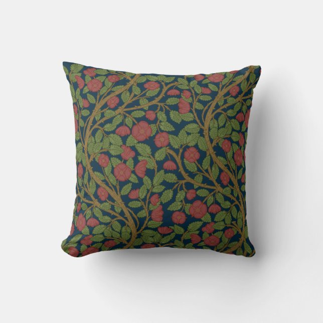 Coussin Forêt de nuit - Modèle Floral (Recto)