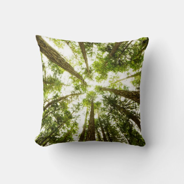Coussin Forêt de pluie verte (Recto)