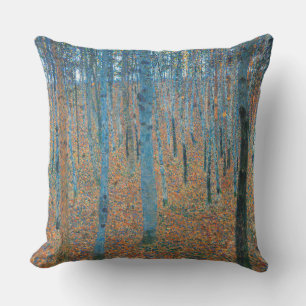 Coussin Forêt de sapins de Gustav Klimt Tannenwald Arbres