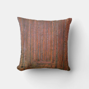 Coussin Forêt de sapins (par Gustav Klimt)