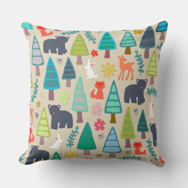 Coussin forêt d'été (Recto)