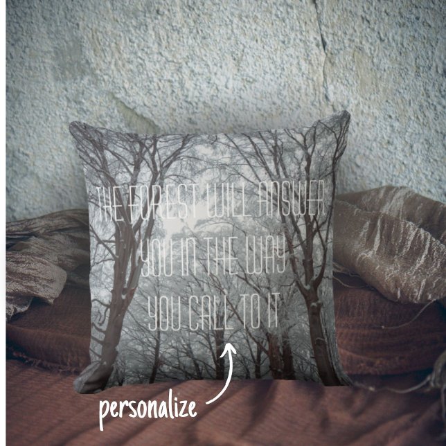 Coussin Forêt d'hiver de Foggy (Créateur téléchargé)