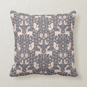 Coussin Forêt folklorique scandinave