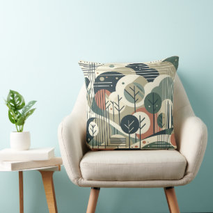 Coussin Forêt Géométrique