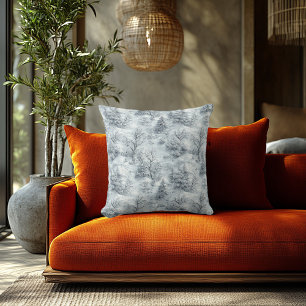 Coussin Forêt hivernale élégante avec effet gaufrage impri