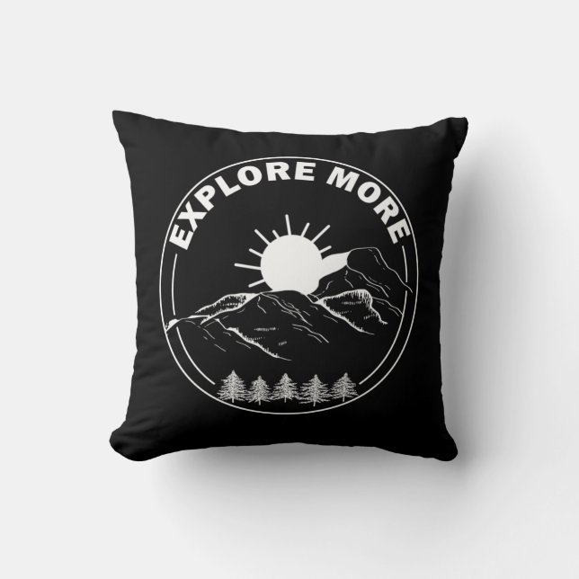 Coussin Forêt minime de pins paysagers (Recto)