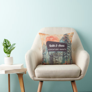 Coussin Forêt personnalisée du Parc national de Sunset Mou