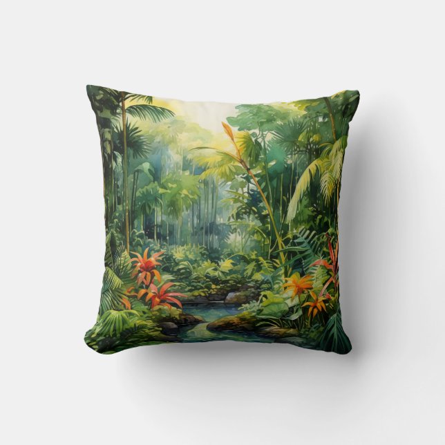 Coussin Forêt tropicale (Recto)