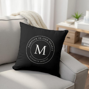 Coussin Forever in our Heart Funeral Memorial Modern