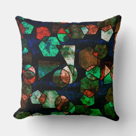 Coussin Formas geométricas irrégulier e textura deformada