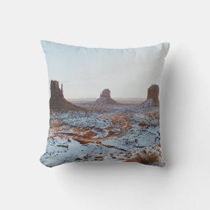 Coussin FORMATION Brown DE ROCHE SUR LE SOL BLANC COUVERT