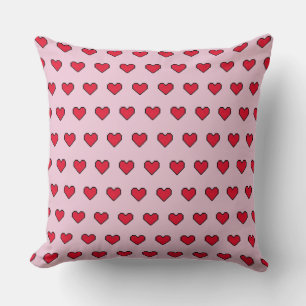 Coussin Forme de coeur mignonne pixélisée