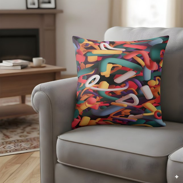 Coussin Formes Abstraites (Créateur téléchargé)