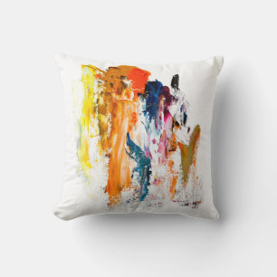 Coussin Formes Abstraites Nées de la Palette d'un Artiste