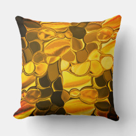 Coussin Formes arrondies de couleur dorée, brillant très o
