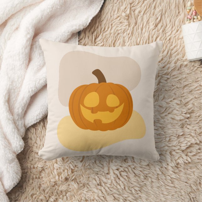 Coussin Formes de Citrouille et de blob Abstrait Halloween (Couverture)